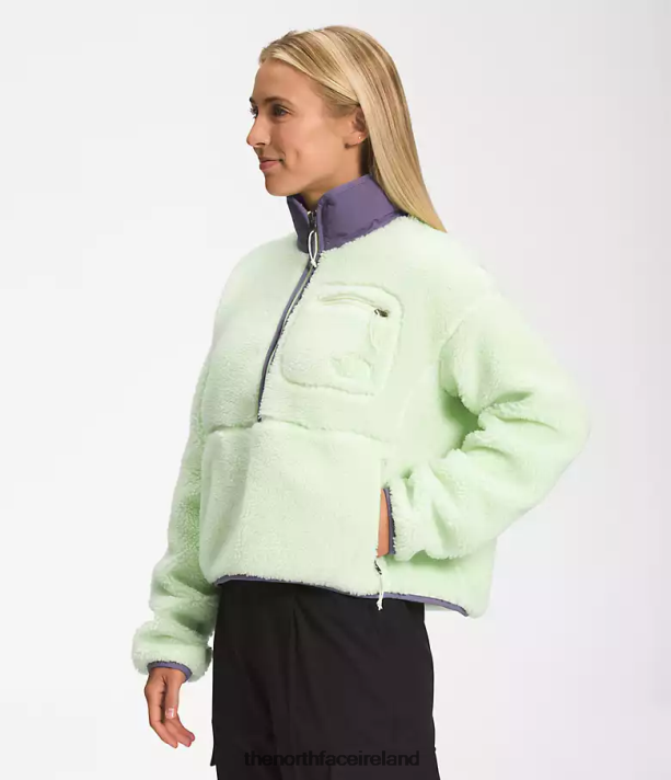Clothing The North Face Women Extreme Pile Pullover Lime Cream/Lunar Slate 4VP2RZ805