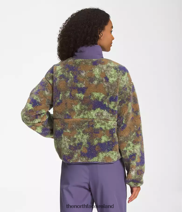 Clothing The North Face Women Extreme Pile Pullover Utility Brown StippLED Camp Print 4VP2RZ806