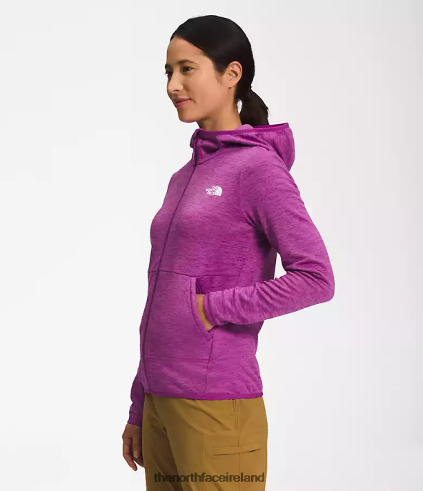 Clothing The North Face Women Canyonlands Hoodie Purple Cactus Flower White Heather 4VP2RZ747