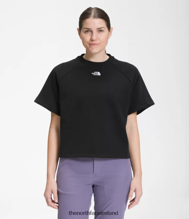 Clothing The North Face Women Short-Sleeve Felted Fleece Crew TNF Black 4VP2RZ1021