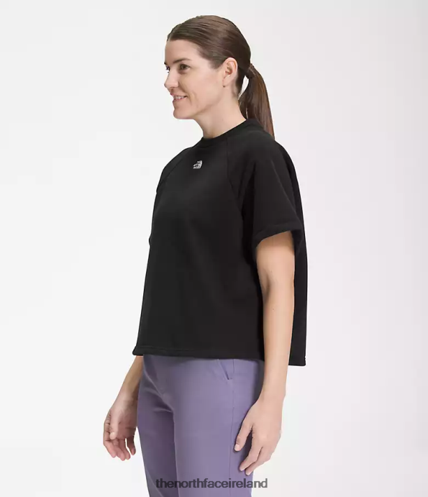 Clothing The North Face Women Short-Sleeve Felted Fleece Crew TNF Black 4VP2RZ1021