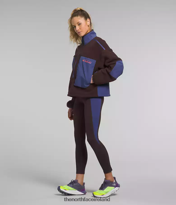 Clothing The North Face Women Trailwear Fantasy Ridge Flash -Zip Coal Brown/Cave Blue 4VP2RZ55
