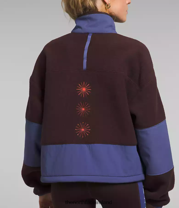 Clothing The North Face Women Trailwear Fantasy Ridge Flash -Zip Coal Brown/Cave Blue 4VP2RZ55