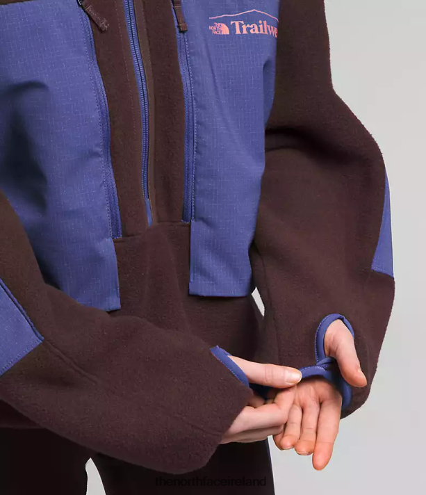 Clothing The North Face Women Trailwear Fantasy Ridge Flash -Zip Coal Brown/Cave Blue 4VP2RZ55