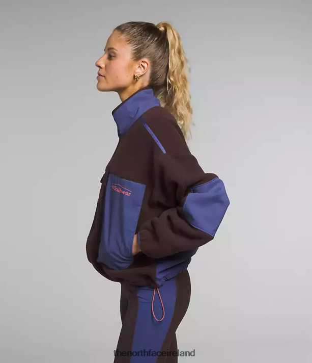 Clothing The North Face Women Trailwear Fantasy Ridge Flash -Zip Coal Brown/Cave Blue 4VP2RZ55