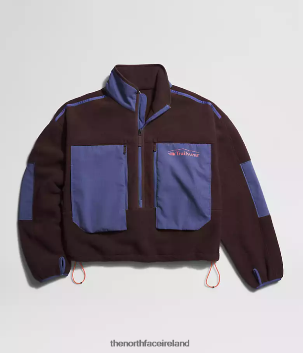 Clothing The North Face Women Trailwear Fantasy Ridge Flash -Zip Coal Brown/Cave Blue 4VP2RZ55