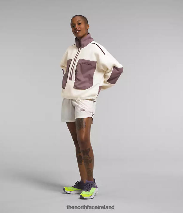 Clothing The North Face Women Trailwear Fantasy Ridge Flash -Zip Gardenia White/Fawn Grey 4VP2RZ54