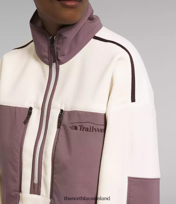 Clothing The North Face Women Trailwear Fantasy Ridge Flash -Zip Gardenia White/Fawn Grey 4VP2RZ54