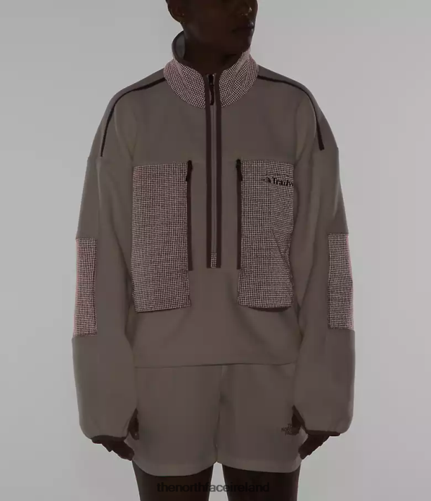 Clothing The North Face Women Trailwear Fantasy Ridge Flash -Zip Gardenia White/Fawn Grey 4VP2RZ54