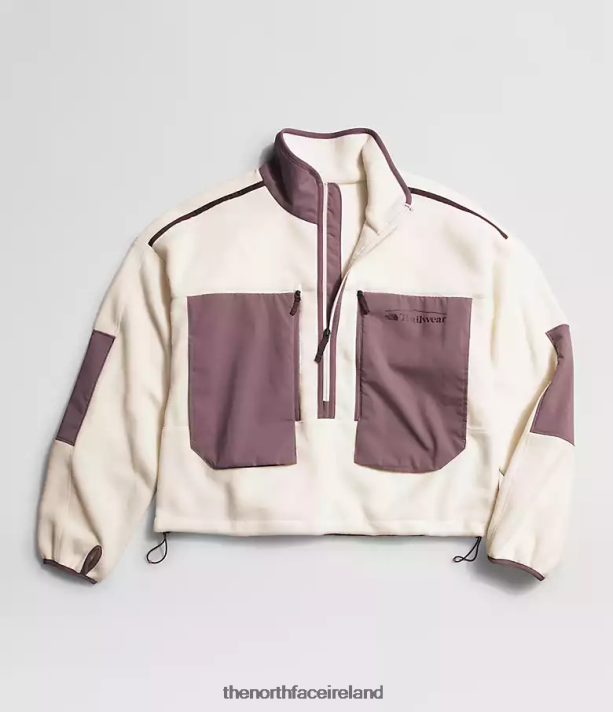 Clothing The North Face Women Trailwear Fantasy Ridge Flash -Zip Gardenia White/Fawn Grey 4VP2RZ54