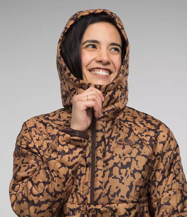 Clothing The North Face Women Circaloft -Zip Pullover Almond Butter Graphic Dye Print 4VP2RZ506