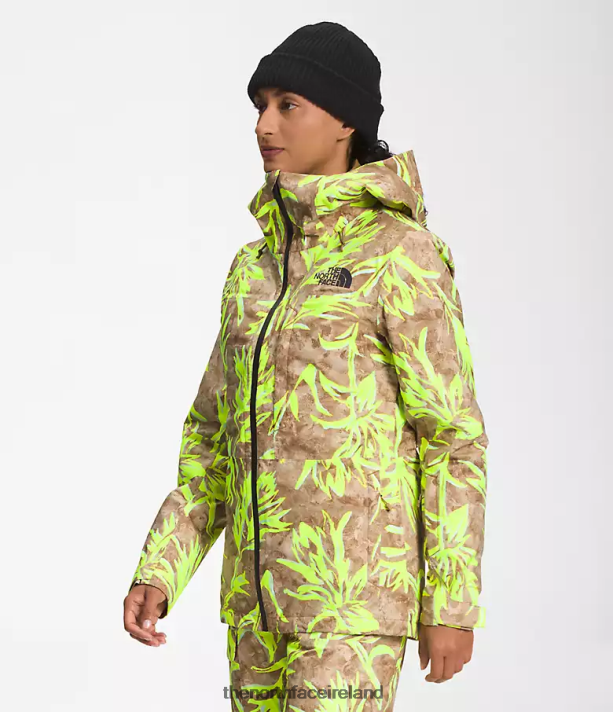Clothing The North Face Women ThermoBall Eco Snow Triclimate Jacket Utility Brown Prairie Paintbrush Print 4VP2RZ1175