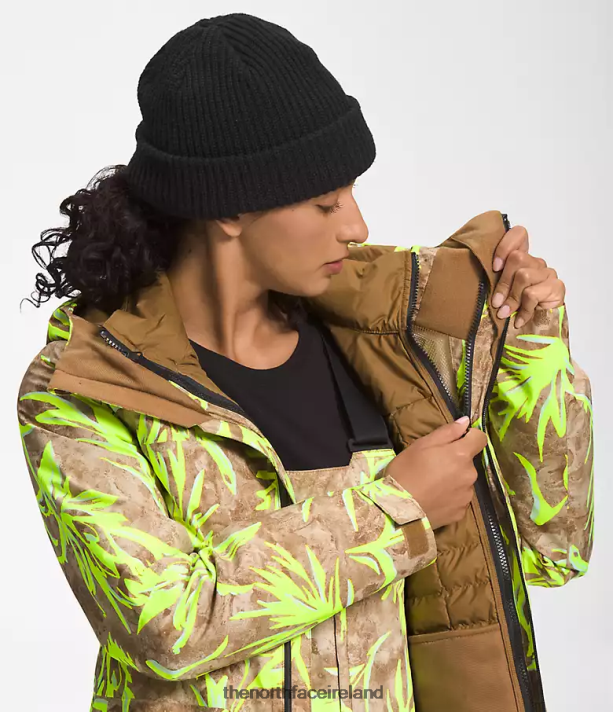 Clothing The North Face Women ThermoBall Eco Snow Triclimate Jacket Utility Brown Prairie Paintbrush Print 4VP2RZ1175