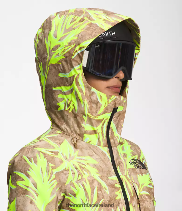 Clothing The North Face Women ThermoBall Eco Snow Triclimate Jacket Utility Brown Prairie Paintbrush Print 4VP2RZ1175