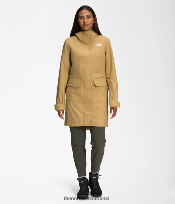 Clothing The North Face Women City Breeze Rain Parka II Antelope Tan 4VP2RZ154