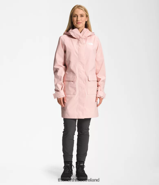 Clothing The North Face Women City Breeze Rain Parka II Pink Moss 4VP2RZ155