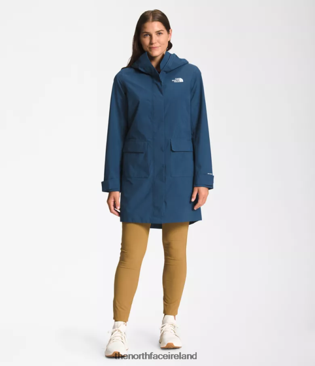 Clothing The North Face Women City Breeze Rain Parka II Shady Blue 4VP2RZ156
