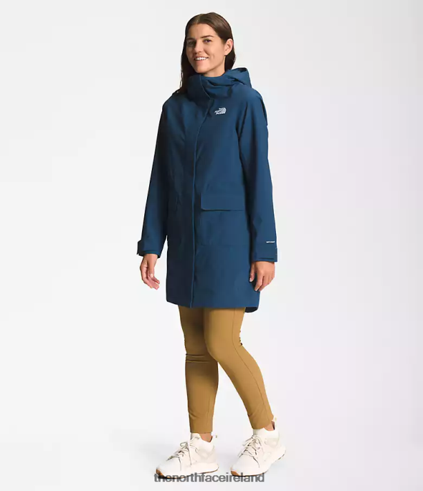 Clothing The North Face Women City Breeze Rain Parka II Shady Blue 4VP2RZ156