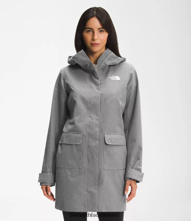 Clothing The North Face Women City Breeze Rain Parka II TNF Medium Grey Heather 4VP2RZ153