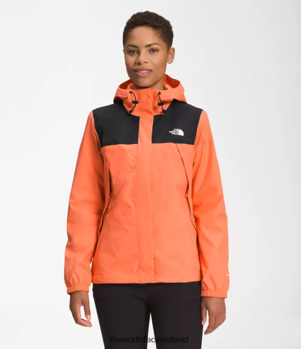 Clothing The North Face Women Antora Jacket TNF Black/Dusty Coral Orange 4VP2RZ1281
