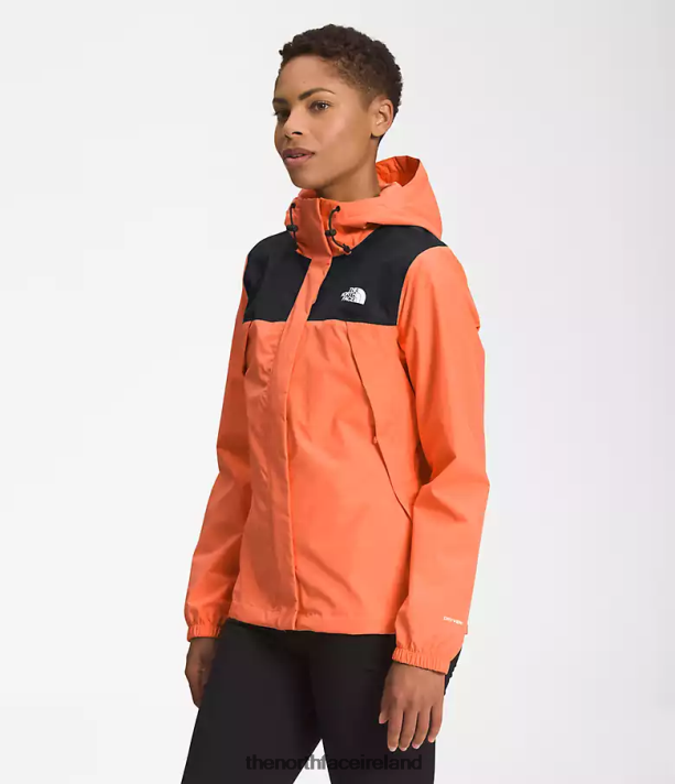Clothing The North Face Women Antora Jacket TNF Black/Dusty Coral Orange 4VP2RZ1281