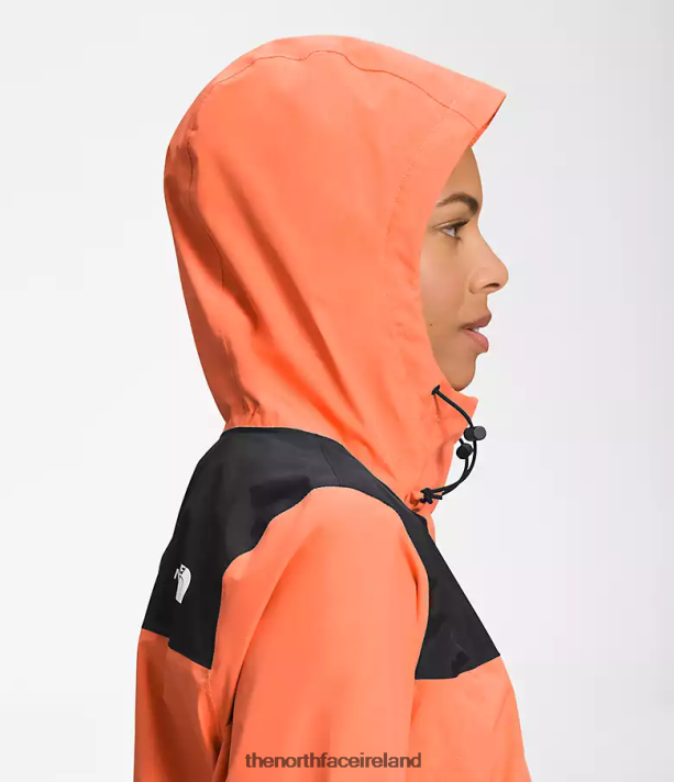 Clothing The North Face Women Antora Jacket TNF Black/Dusty Coral Orange 4VP2RZ1281