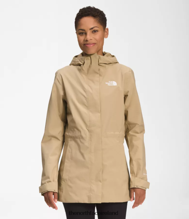 Clothing The North Face Women City Breeze Rain Jacket Khaki Stone 4VP2RZ1228