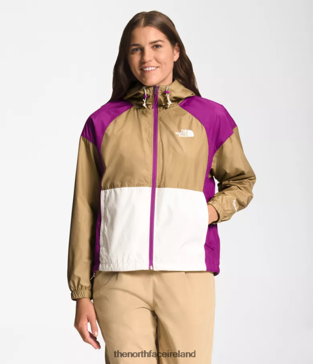 Clothing The North Face Women Hydrenaline Jacket 2000-25'' Length Khaki Stone/Purple Cactus Flower/Gardenia White 4VP2RZ674