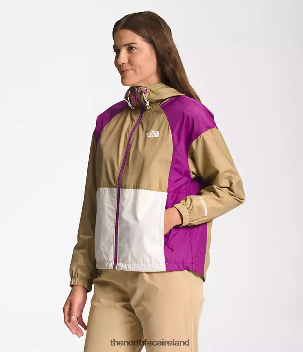 Clothing The North Face Women Hydrenaline Jacket 2000-25\'\' Length Khaki Stone/Purple Cactus Flower/Gardenia White 4VP2RZ674