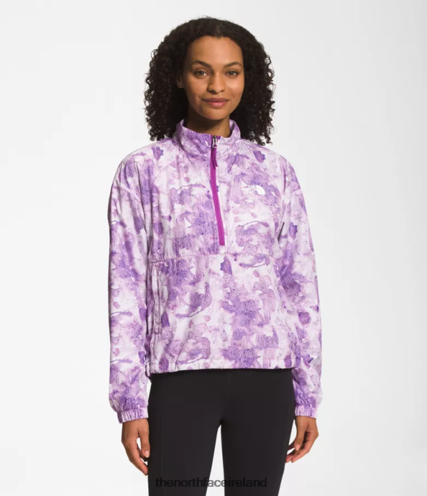 Clothing The North Face Women Hydrenaline Pullover 2000 Purple Cactus Flower Tonal Dye Print 4VP2RZ1019