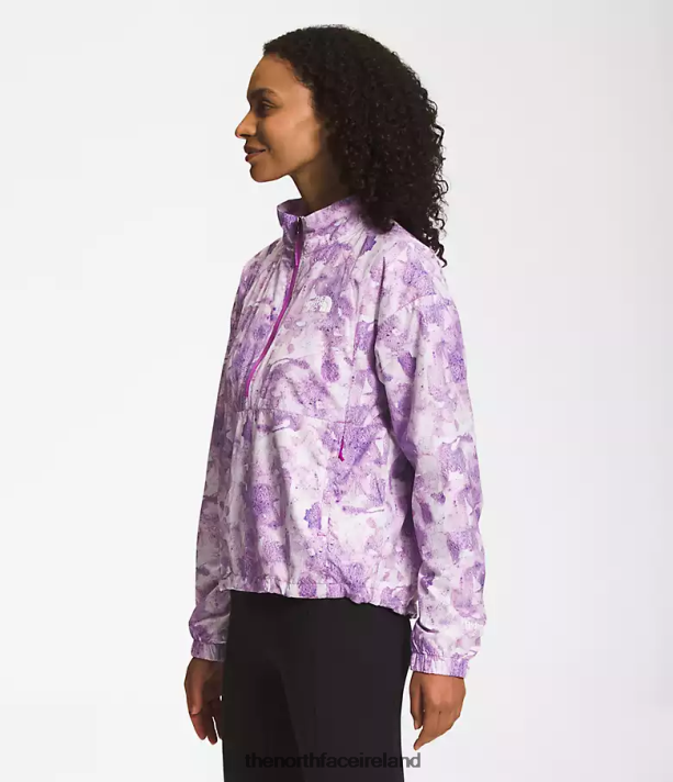 Clothing The North Face Women Hydrenaline Pullover 2000 Purple Cactus Flower Tonal Dye Print 4VP2RZ1019