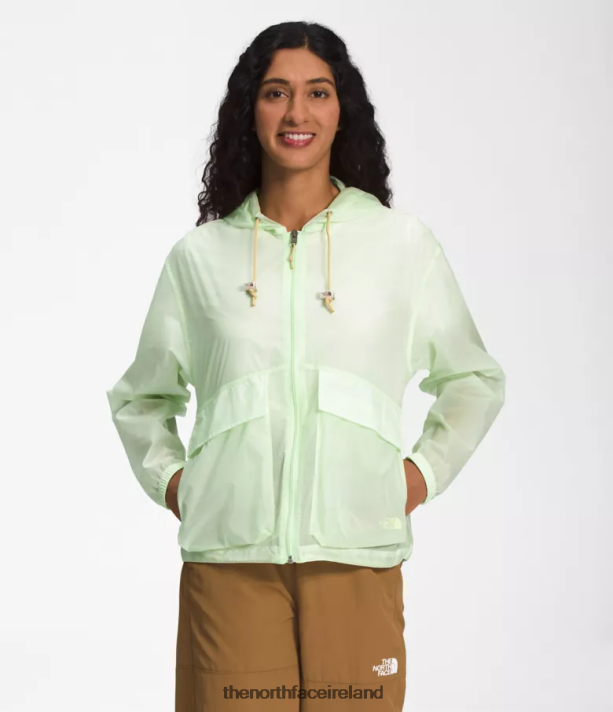 Clothing The North Face Women M66 Translucent Wind Hoodie Lime Cream 4VP2RZ1229