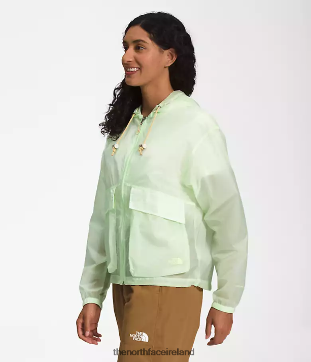Clothing The North Face Women M66 Translucent Wind Hoodie Lime Cream 4VP2RZ1229