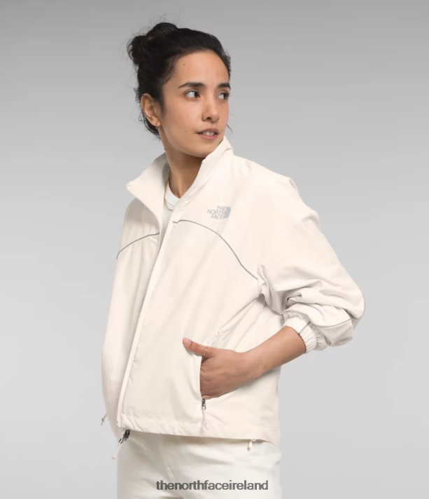 Clothing The North Face Women Tek Piping Wind Jacket Gardenia White 4VP2RZ732