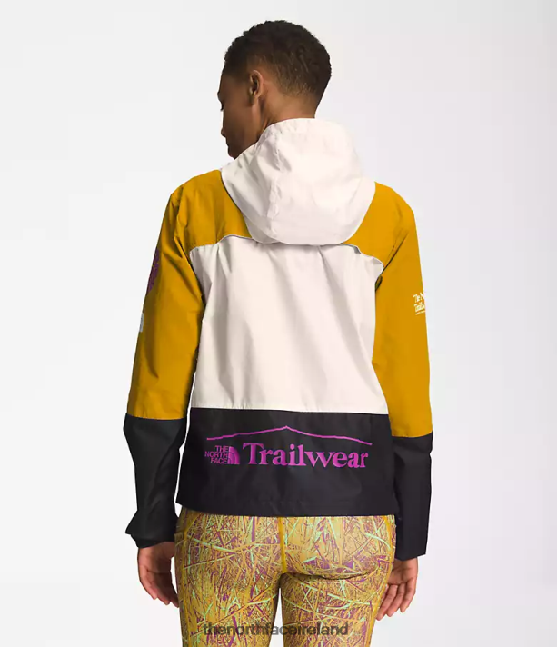 Clothing The North Face Women Trailwear Wind Whistle Jacket Arrowwood Yellow/Gardenia White/TNF Black 4VP2RZ318