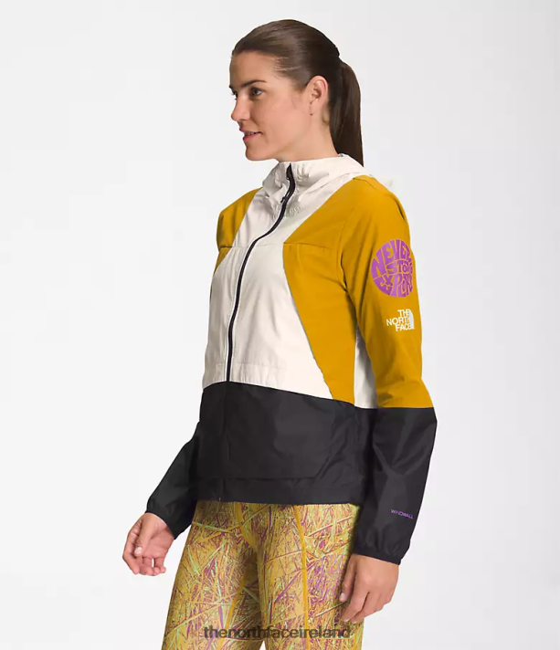 Clothing The North Face Women Trailwear Wind Whistle Jacket Arrowwood Yellow/Gardenia White/TNF Black 4VP2RZ318