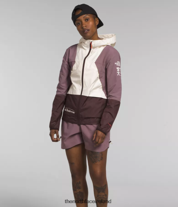Clothing The North Face Women Trailwear Wind Whistle Jacket Gardenia White/Fawn Grey 4VP2RZ317