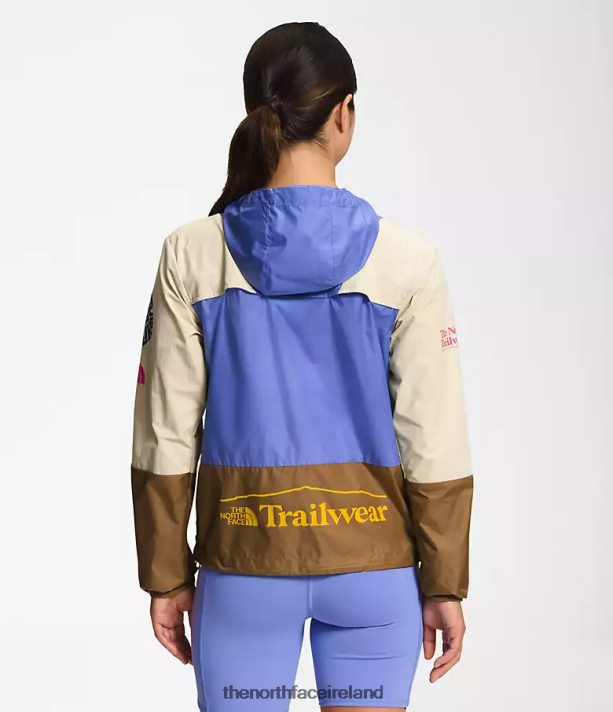 Clothing The North Face Women Trailwear Wind Whistle Jacket Gravel/Deep Periwinkle/Utility Brown 4VP2RZ316