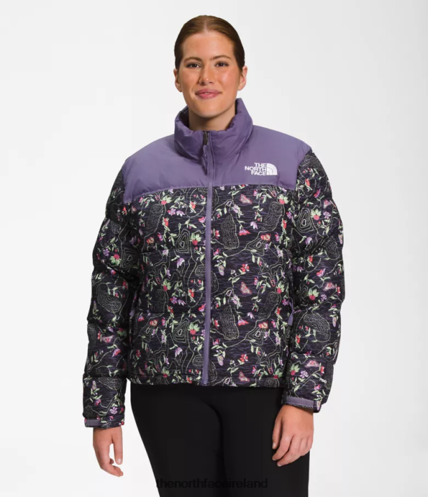 Clothing The North Face Women Plus 1996 Retro Nuptse Jacket TNF Black Iwd Print 4VP2RZ801