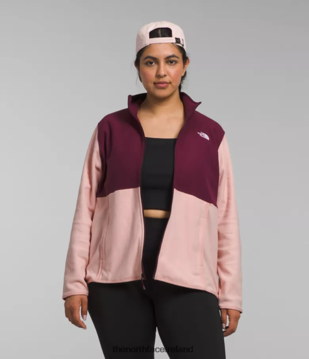 Clothing The North Face Women Plus Alpine Polartec 100 Jacket Pink Moss/Boysenberry 4VP2RZ1225