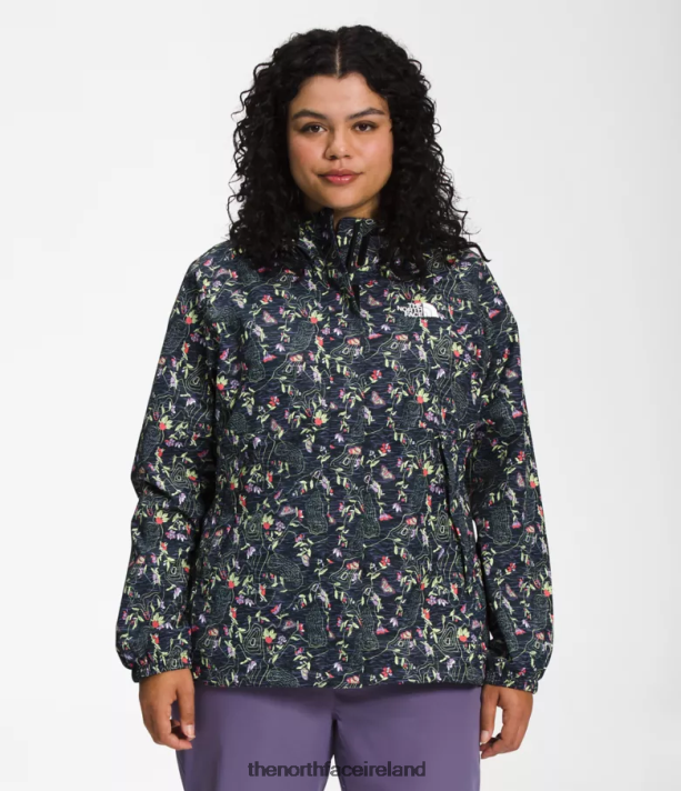 Clothing The North Face Women Plus Antora Jacket TNF Black Iwd Print 4VP2RZ244