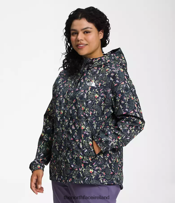 Clothing The North Face Women Plus Antora Jacket TNF Black Iwd Print 4VP2RZ244