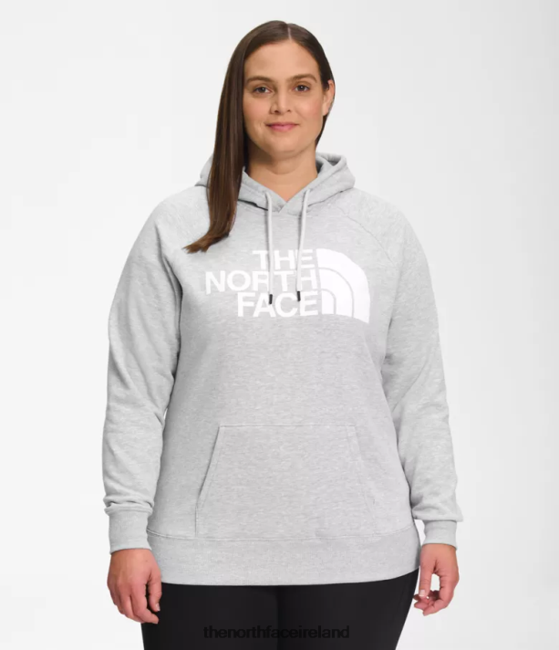 Clothing The North Face Women Plus Half Dome Pullover Hoodie TNF Light Grey Heather/TNF White 4VP2RZ56