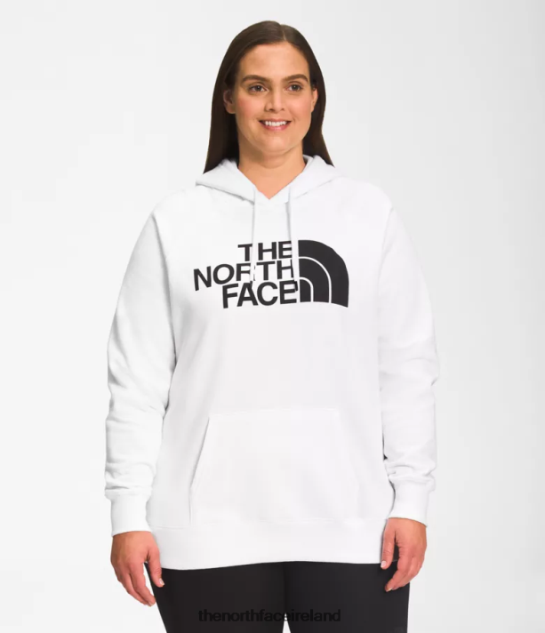 Clothing The North Face Women Plus Half Dome Pullover Hoodie TNF White/TNF Black 4VP2RZ57