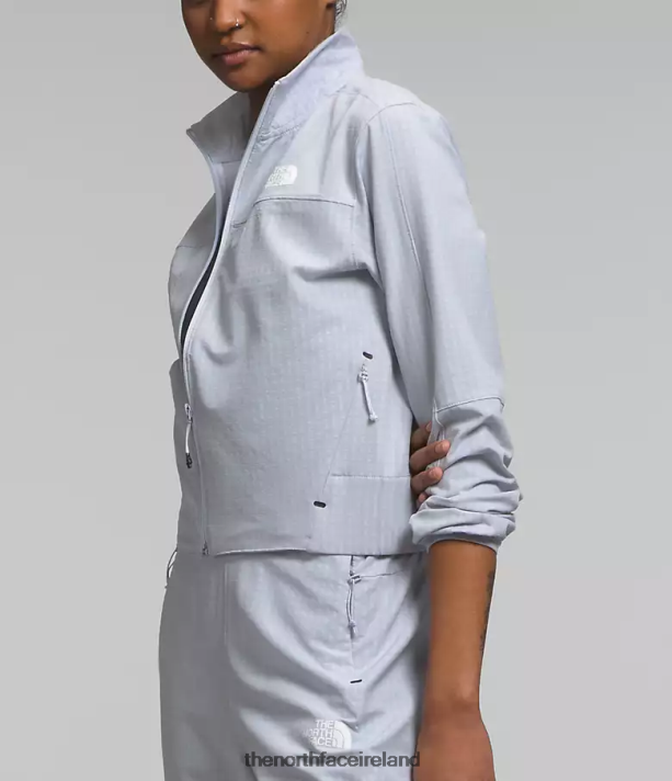 Clothing The North Face Women Tekware Grid Full-Zip Dusty Periwinkle Heather 4VP2RZ569