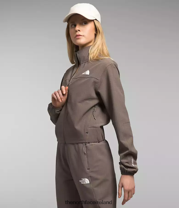 Clothing The North Face Women Tekware Grid Full-Zip Falcon Brown 4VP2RZ570