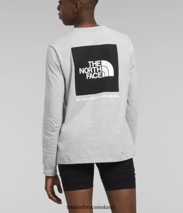 Clothing The North Face Women Long-Sleeve Box NSE Tee TNF Light Grey Heather 4VP2RZ679
