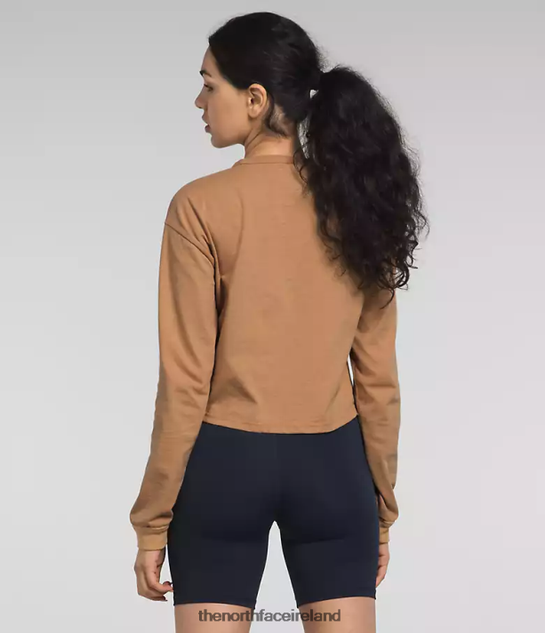 Clothing The North Face Women Long-Sleeve Heritage Patch Tee Almond Butter 4VP2RZ849