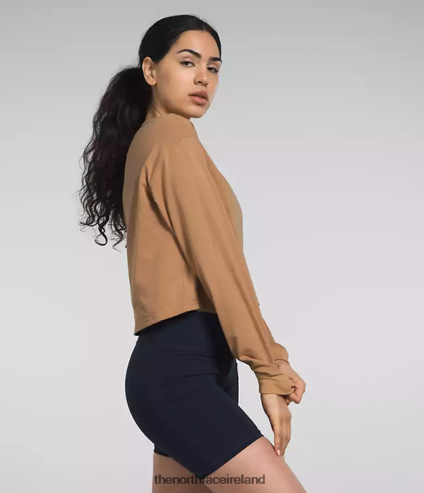 Clothing The North Face Women Long-Sleeve Heritage Patch Tee Almond Butter 4VP2RZ849