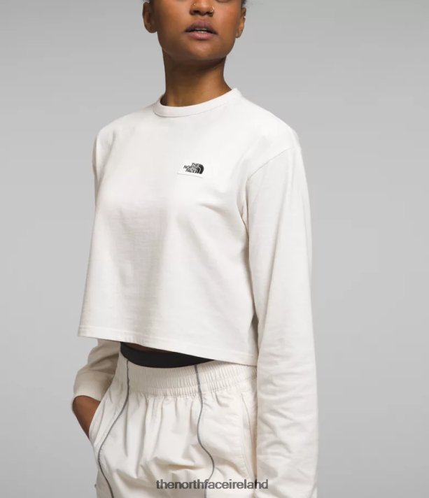 Clothing The North Face Women Long-Sleeve Heritage Patch Tee Gardenia White 4VP2RZ851